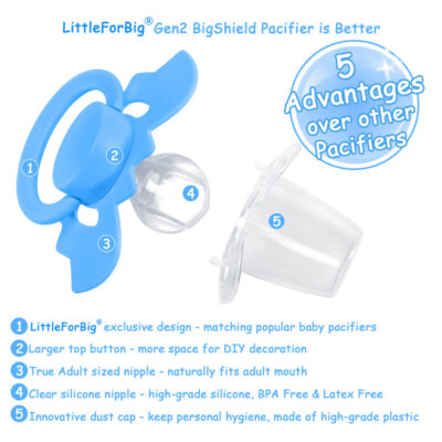 GEN-II Baby Bat Pacifier Blue