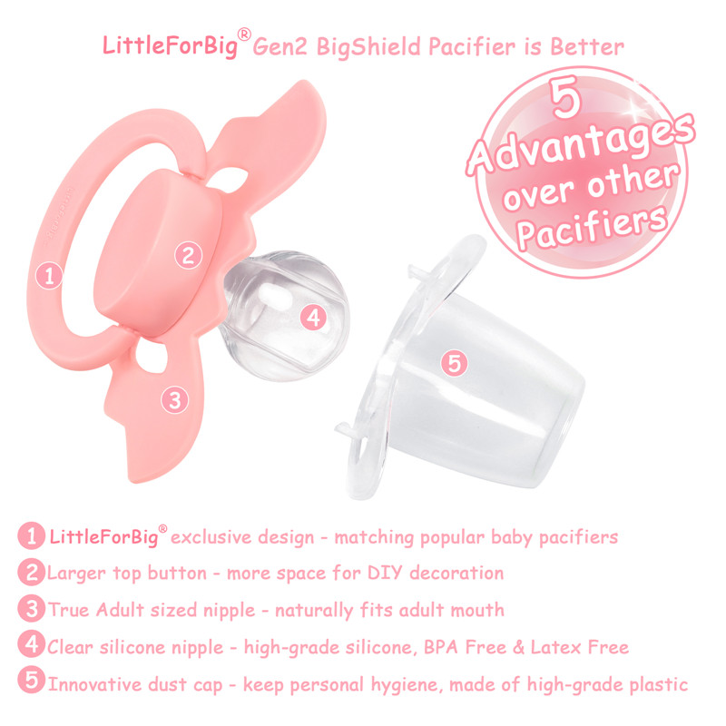 GEN-II Baby Bat Pacifier Pink