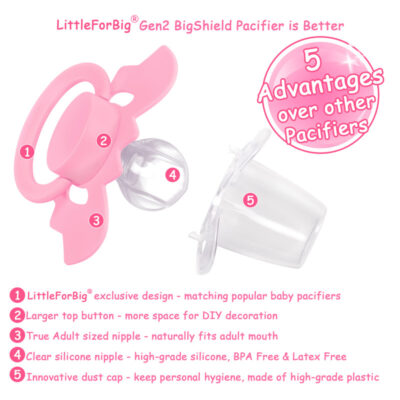 GEN-II Baby Bat Pacifier Rosy