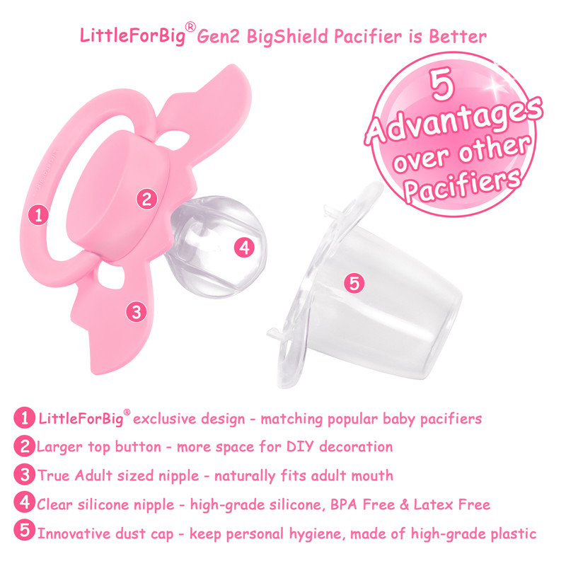 GEN-II Baby Bat Pacifier Rosy