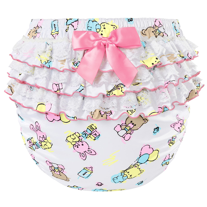 Baby Cuties Pattern Ruffle Adult Diaper Cover
