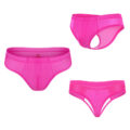 Camel Toe Tucking Gaff Brazilian Cheeky Panties Hot Pink