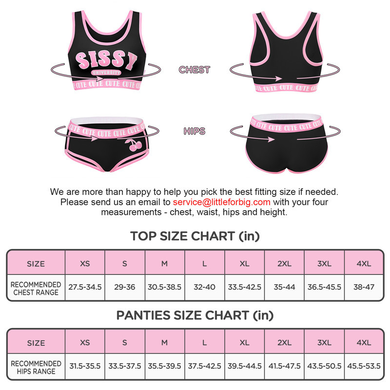 SissyUniversity Bralette Set Black