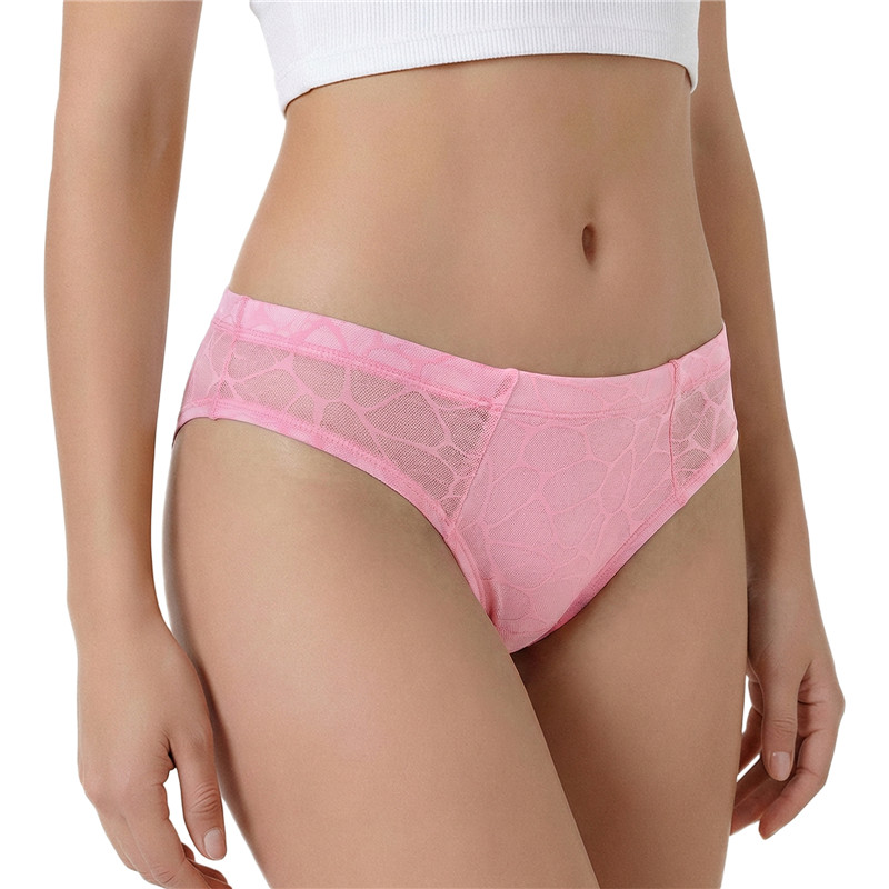 Pink Mesh Tucking Gaff Brazilian Cheeky Panties