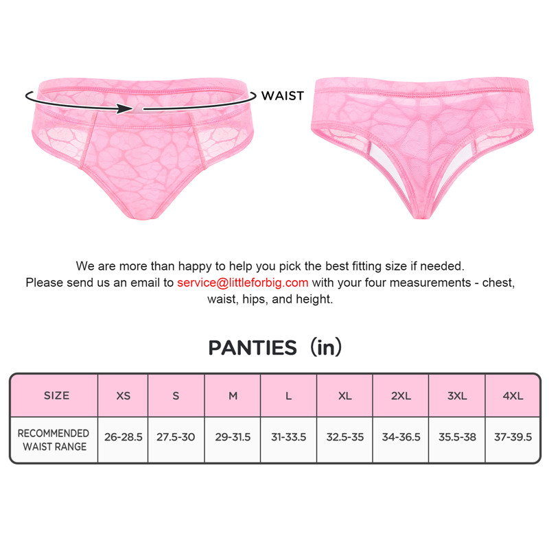 Pink Mesh Tucking Gaff Brazilian Cheeky Panties