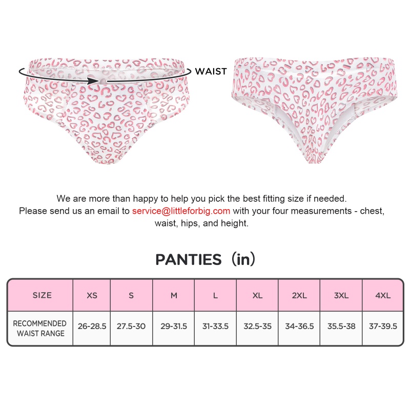 Hearts Print Pattern Mesh Tucking Gaff Brazilian Cheeky Panties