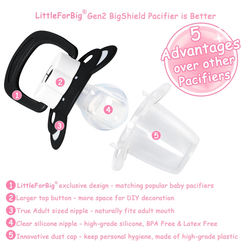 GEN-II Baby Bear Pacifier Black