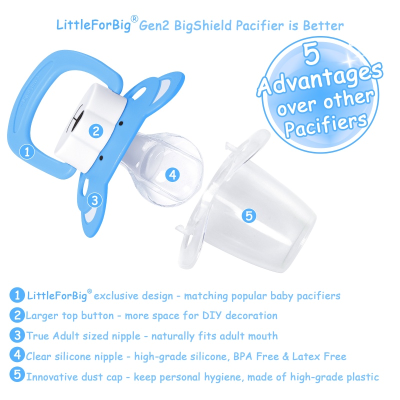 GEN-II Baby Bear Pacifier Blue