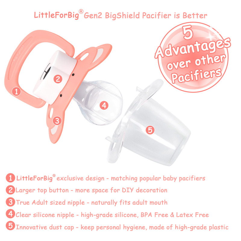 GEN-II Baby Bear Pacifier Pink