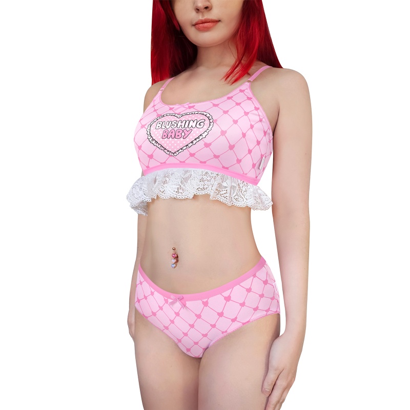 Blushing Baby Strap Bralette Set