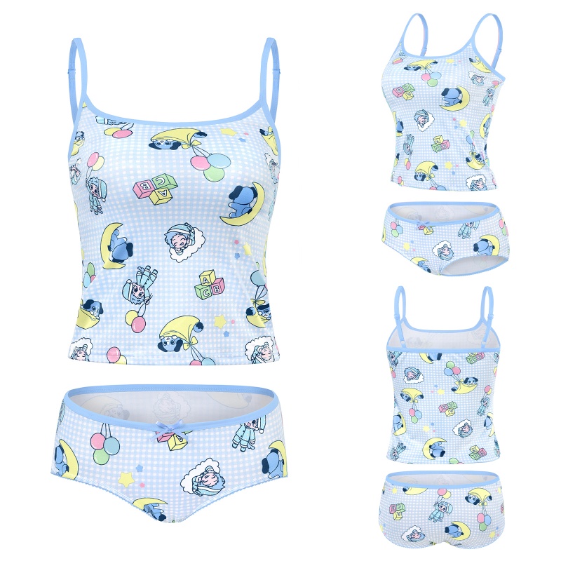 Cozy Camisole & Brief Pajama Set – Bedtime Little Blue