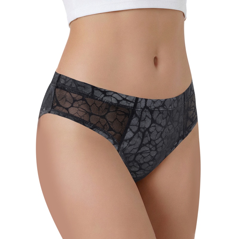 Black Mesh Tucking Gaff Brazilian Cheeky Panties