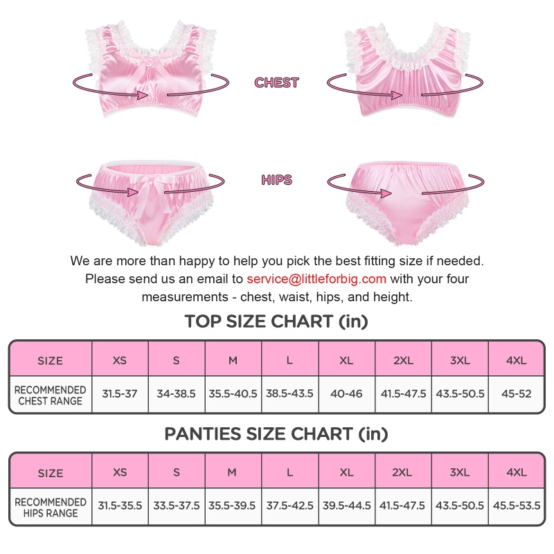 Satin SissyUniversiry Baby Bralette Set Pink