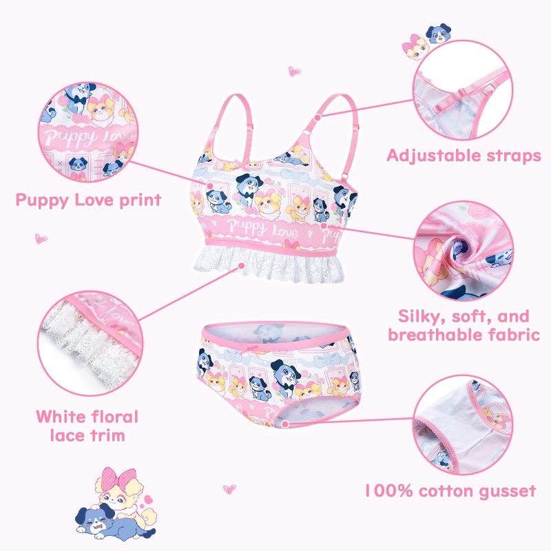 Puppy Love Little Blue Lingerie Set