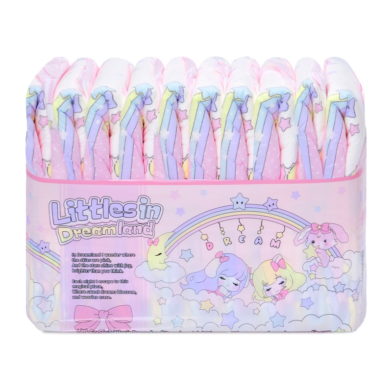 Fairy Littles in Dreamland Ultra Absorbent Cloth Back Adult Diapers 10 Pieces Pack White(M)/(L)/(XL)
