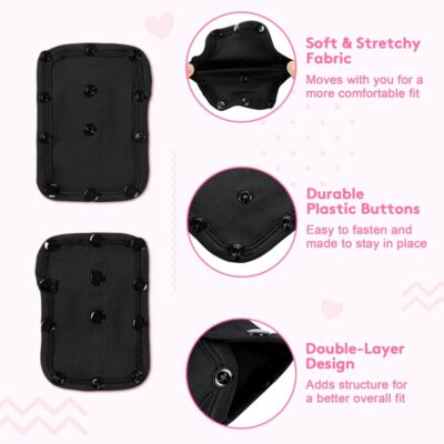 Onesie Extender Black 3-Pack