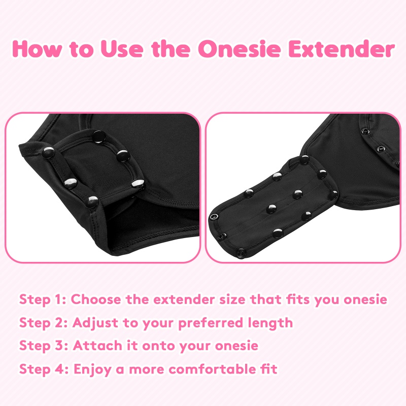 Onesie Extender Black 3-Pack