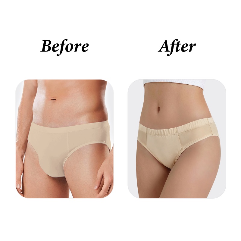 Tucking Gaff Brazilian Cheeky Panties Skin