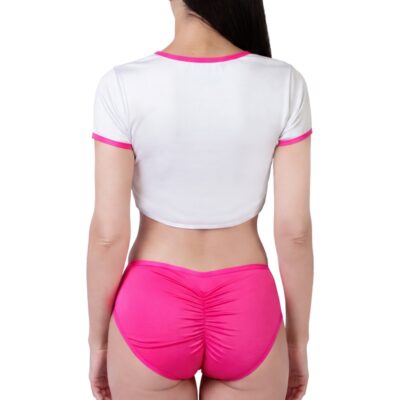 SissyUniversity Sorority Gym Camel Toe Tucking Gaff Shorts Set