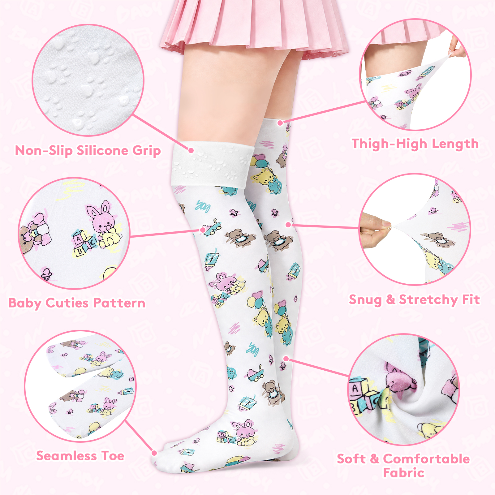 Baby Cuties Over the Knee Silk Stockings