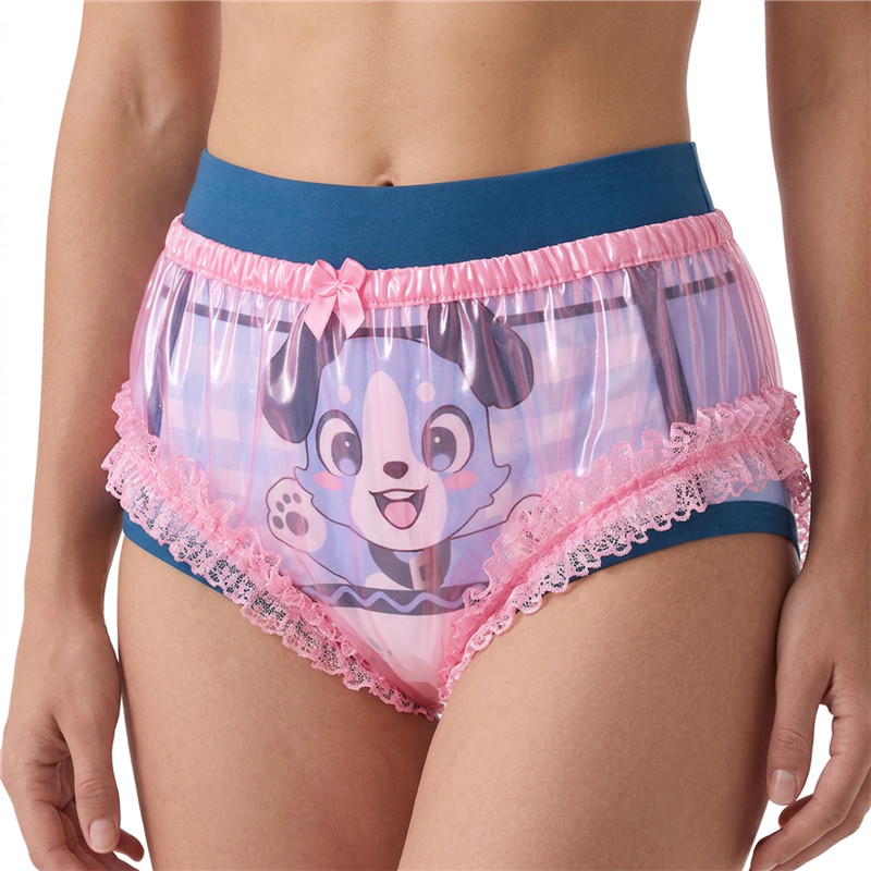 Dolly Pink Plastic Ruffle Panties