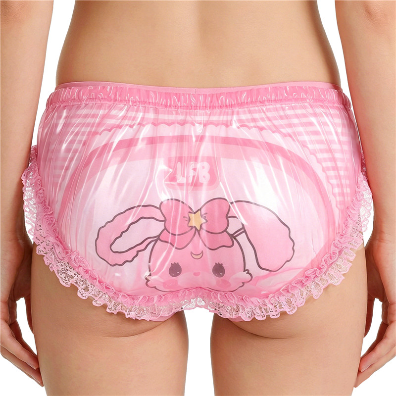Dolly Pink Plastic Ruffle Panties