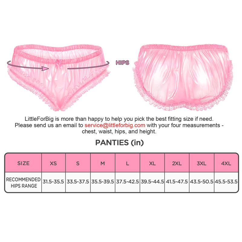 Dolly Pink Plastic Ruffle Panties