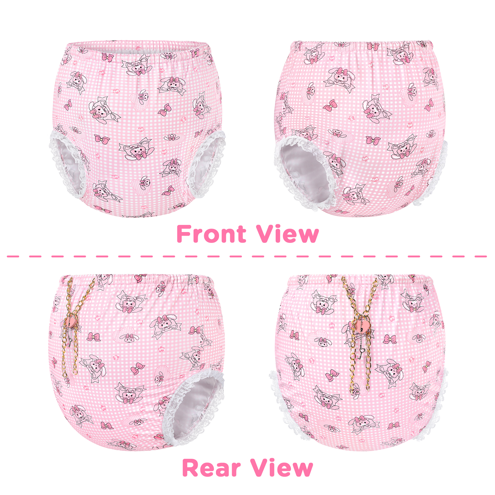 Bunnies & Bows Usagi Pattern Lockable Waistband Pull-On Diaper Cover