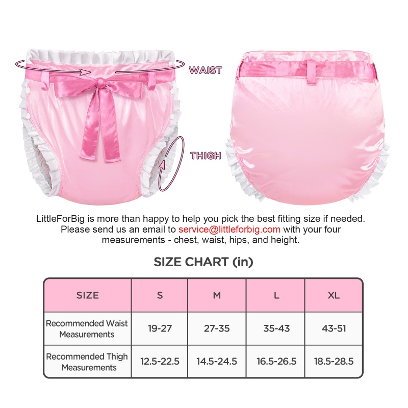 Pretty in Pink Satin Ribbon Tied Omutsu Japanese Diaper Cover