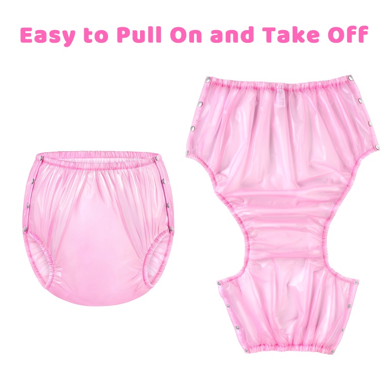 Dolly Pink Adult Plastic Pull-On Diaper Pants Cover