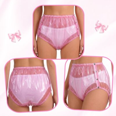 Dolly Pink Adult Plastic Pull-On Diaper Pants Cover