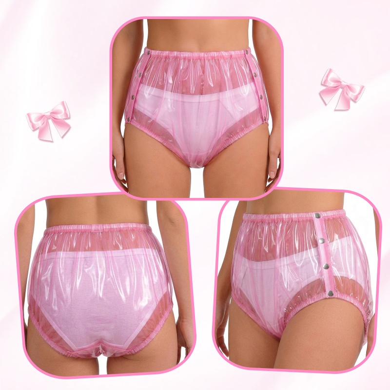 Dolly Pink Adult Plastic Pull-On Diaper Pants Cover