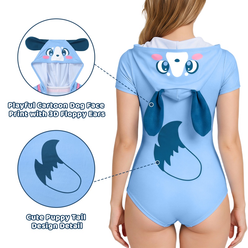 Little Furry Baby Blue Onesie