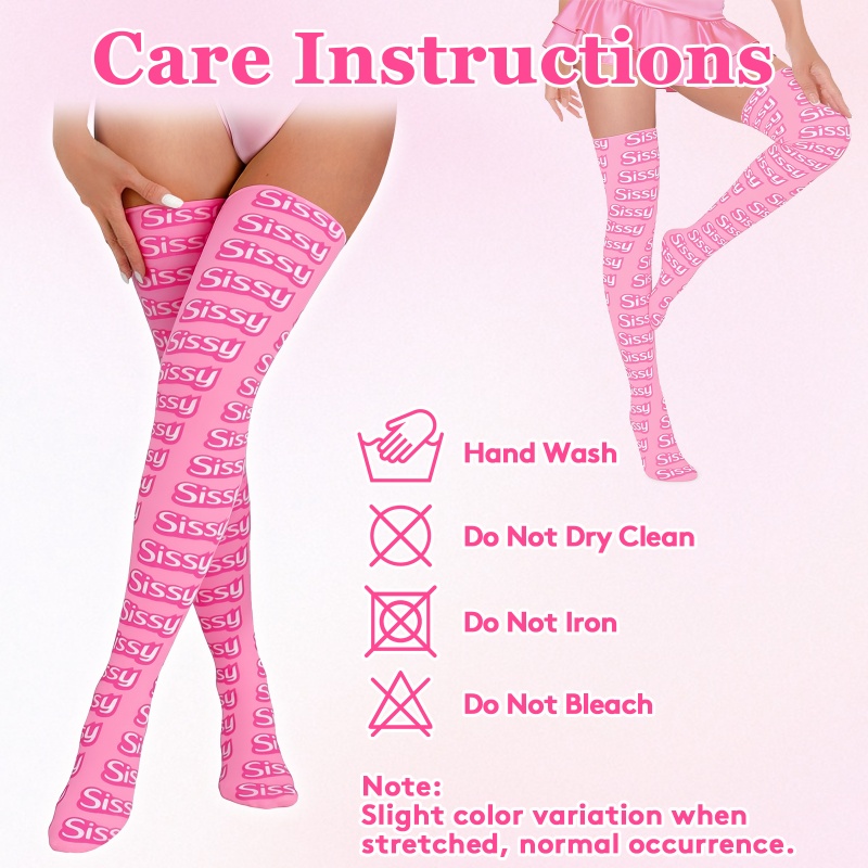 SissyUniversity Over The Knee Silk Stockings