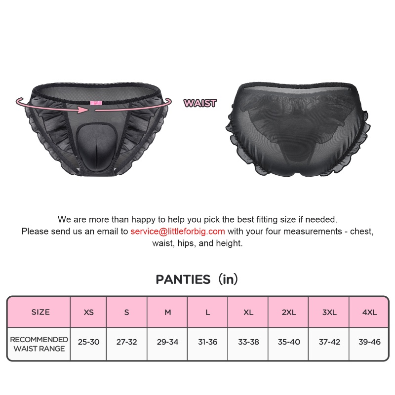 SissyUniversity Lace Frill Camel Toe Tucking Gaff Panties