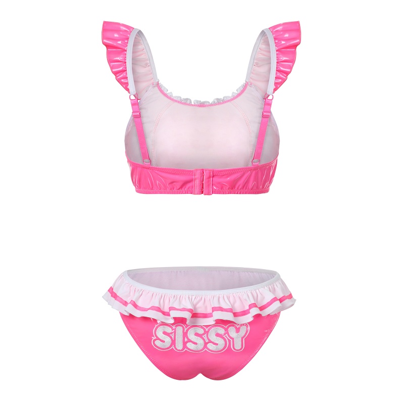 SissyUniversity Latex-like 2-Piece Doll Bralette Set