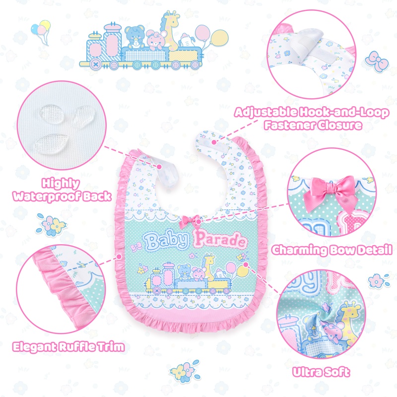 Baby Parade Big Baby Pink Ruffle Bib