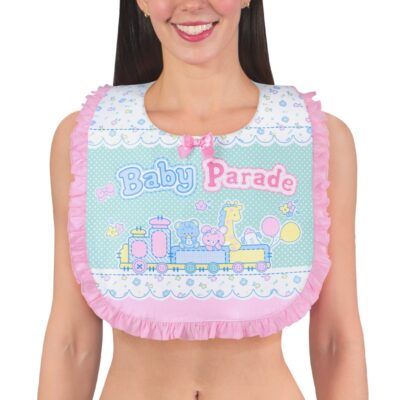 Baby Parade Big Baby Pink Ruffle Bib