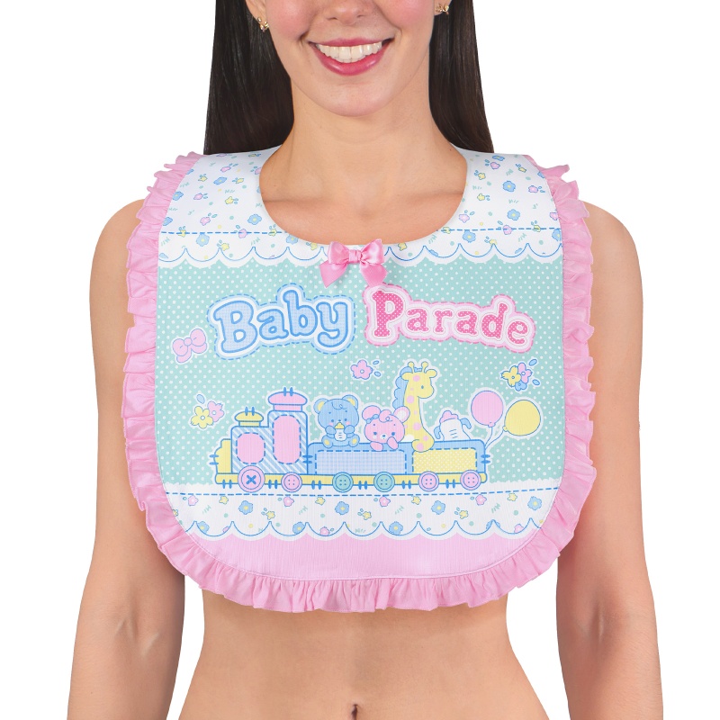 Baby Parade Big Baby Pink Ruffle Bib