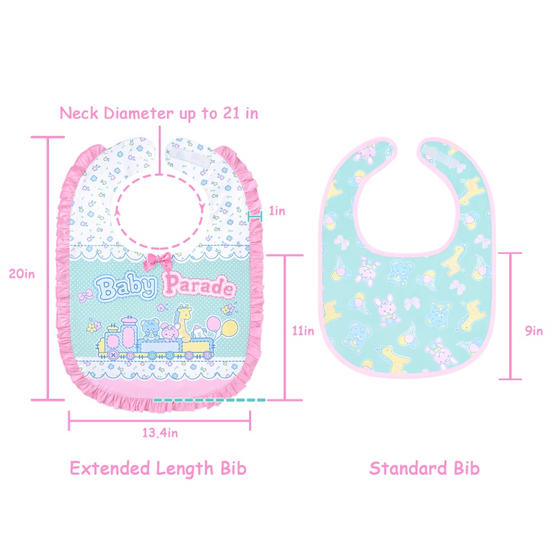 Baby Parade Big Baby Pink Ruffle Bib