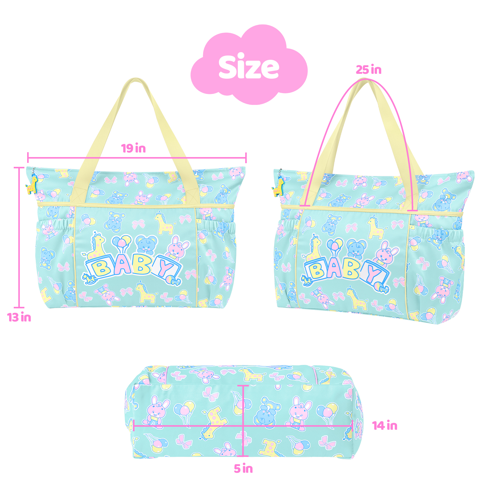 Baby Parade Overnight Diaper Bag Pink