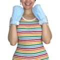 Adult Baby Soft Padded Quilted Cotton Locking Mittens