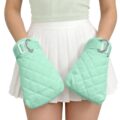 Adult Baby Soft Padded Quilted Cotton Locking Mittens
