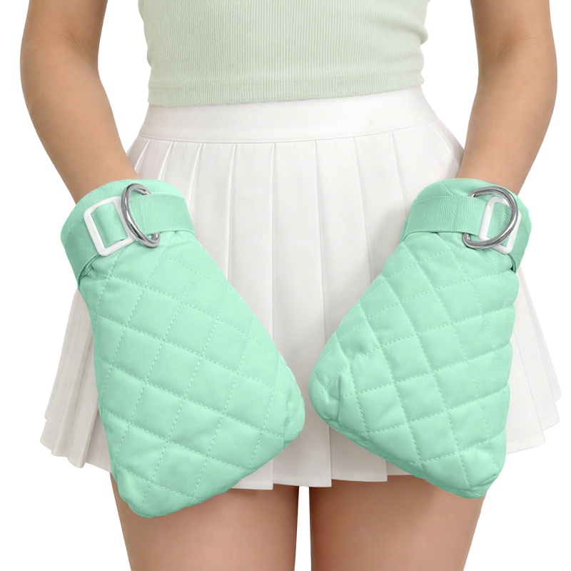 Adult Baby Soft Padded Quilted Cotton Locking Mittens
