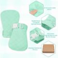 Adult Baby Soft Padded Quilted Cotton Locking Mittens