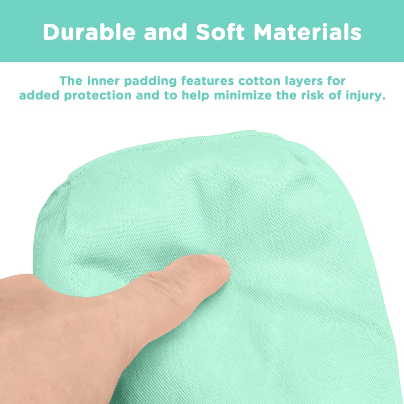 Adult Baby Soft Padded Quilted Cotton Locking Mittens
