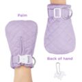 Adult Baby Soft Padded Quilted Cotton Locking Mittens