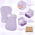 Adult Baby Soft Padded Quilted Cotton Locking Mittens