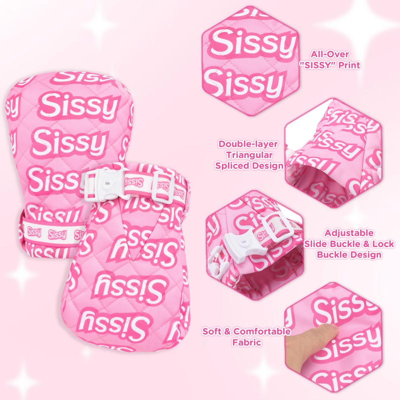 SissyUniversity Adult Baby Soft Padded Locking Mittens