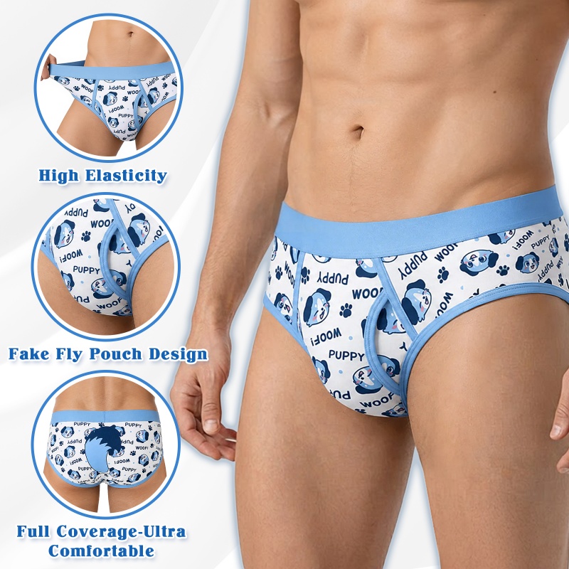 Little Blue Puppy Briefs Set